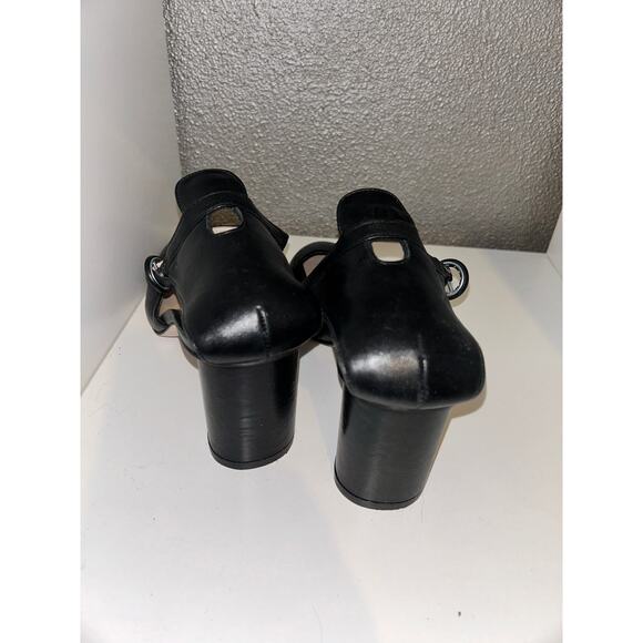 Stuart Weitzman Office Business Block Heel Closed Toe Exposed Side Rounded Heel - Picture 6 of 8